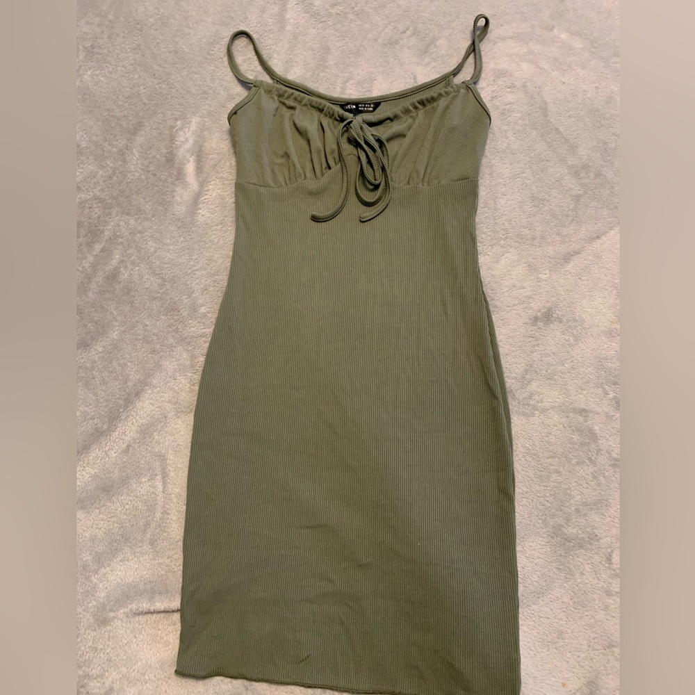 SHEIN Olive Green Mini Dress